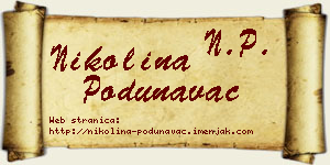 Nikolina Podunavac vizit kartica